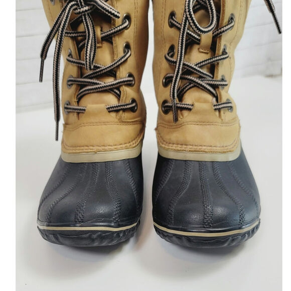 Sorel Slimpack II Lace Up Winter Duck Boots in Tan, sz 8.5 - Picture 5 of 14